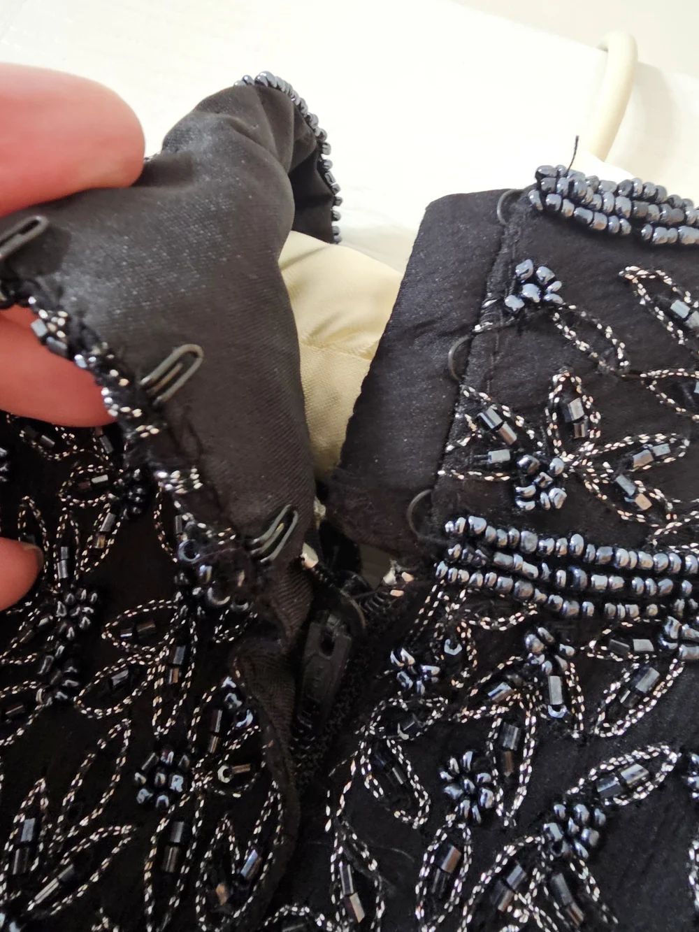 Adrianna Papell Black Beaded Sleeveless Top